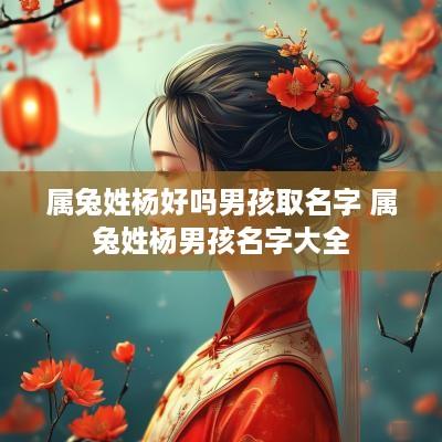 属兔姓杨好吗男孩取名字 属兔姓杨男孩名字大全