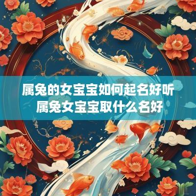 属兔的女宝宝如何起名好听 属兔女宝宝取什么名好