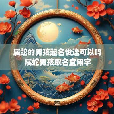 属蛇的男孩起名俊逸可以吗 属蛇男孩取名宜用字