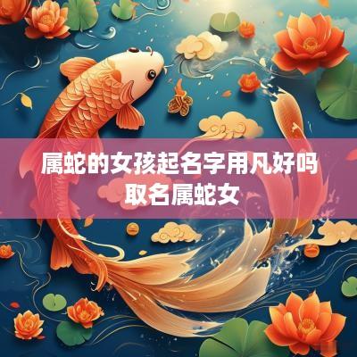 属蛇的女孩起名字用凡好吗 取名属蛇女