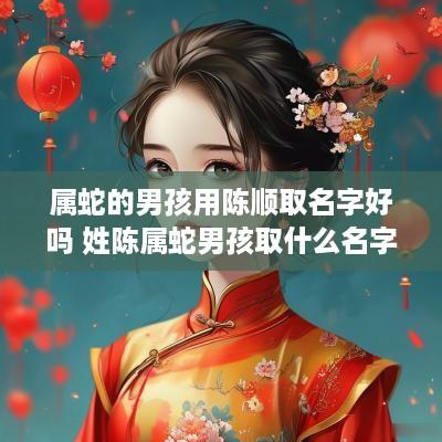 属蛇的男孩用陈顺取名字好吗 姓陈属蛇男孩取什么名字