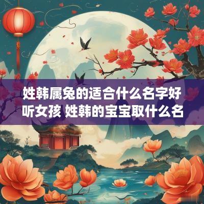 姓韩属兔的适合什么名字好听女孩 姓韩的宝宝取什么名字好