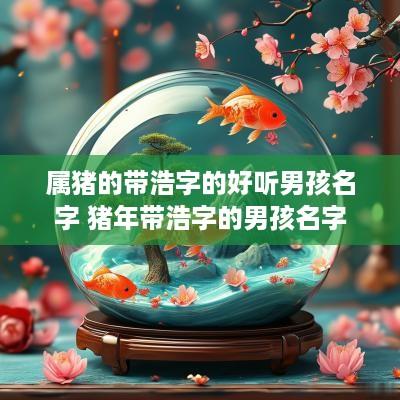 属猪的带浩字的好听男孩名字 猪年带浩字的男孩名字