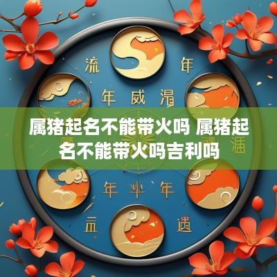 属猪起名不能带火吗 属猪起名不能带火吗吉利吗