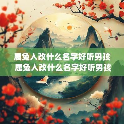 属兔人改什么名字好听男孩 属兔人改什么名字好听男孩子
