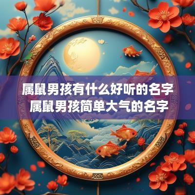 属鼠男孩有什么好听的名字 属鼠男孩简单大气的名字