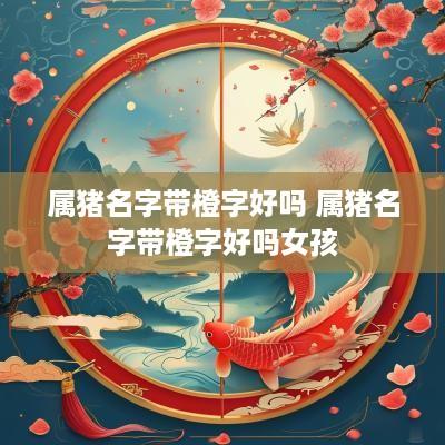 属猪名字带橙字好吗 属猪名字带橙字好吗女孩