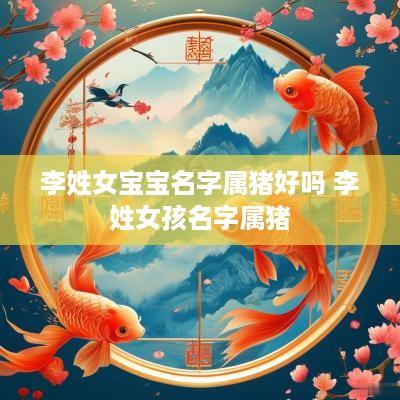 李姓女宝宝名字属猪好吗 李姓女孩名字属猪