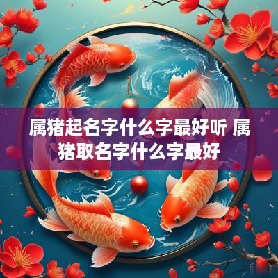 属猪起名字什么字最好听 属猪取名字什么字最好 属猪起名字什么字最好听 属猪取名字什么字最好