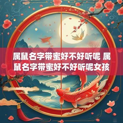 属鼠名字带蜜好不好听呢 属鼠名字带蜜好不好听呢女孩