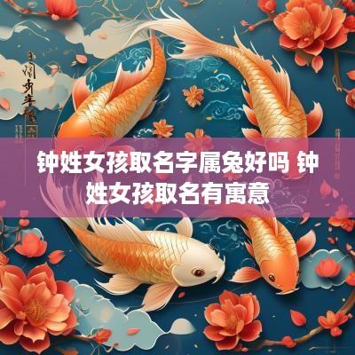 钟姓女孩取名字属兔好吗 钟姓女孩取名有寓意