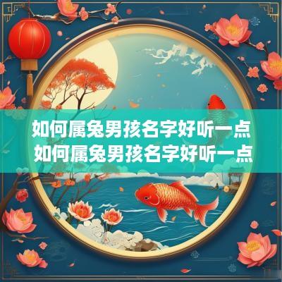 如何属兔男孩名字好听一点 如何属兔男孩名字好听一点呢