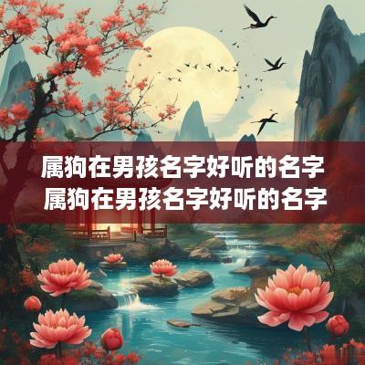 属狗在男孩名字好听的名字 属狗在男孩名字好听的名字是什么