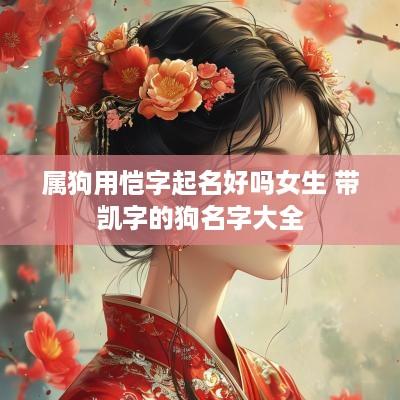 属狗用恺字起名好吗女生 带凯字的狗名字大全
