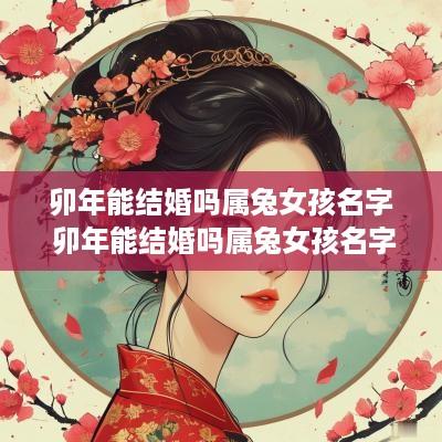 卯年能结婚吗属兔女孩名字 卯年能结婚吗属兔女孩名字大全