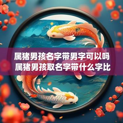 属猪男孩名字带男字可以吗 属猪男孩取名字带什么字比较好