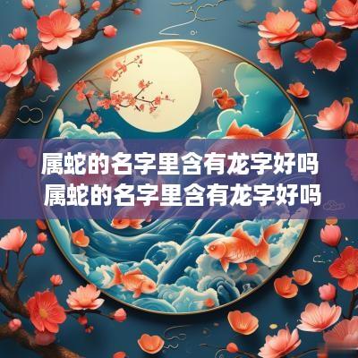 属蛇的名字里含有龙字好吗 属蛇的名字里含有龙字好吗女孩