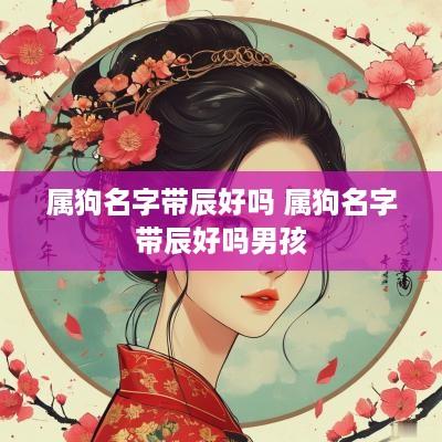 属狗名字带辰好吗 属狗名字带辰好吗男孩