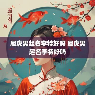 属虎男起名李特好吗 属虎男起名李特好吗