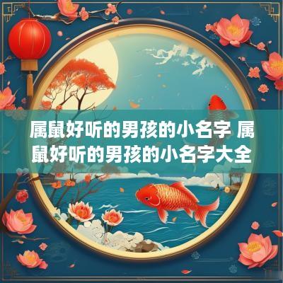属鼠好听的男孩的小名字 属鼠好听的男孩的小名字大全