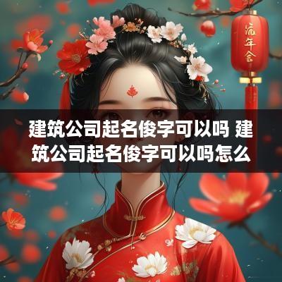 建筑公司起名俊字可以吗 建筑公司起名俊字可以吗怎么起