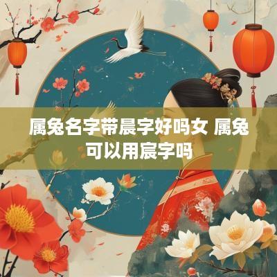 属兔名字带晨字好吗女 属兔可以用宸字吗