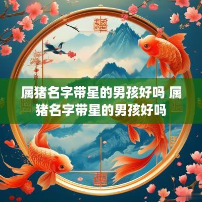 属猪名字带星的男孩好吗 属猪名字带星的男孩好吗