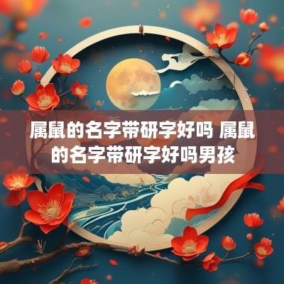 属鼠的名字带研字好吗 属鼠的名字带研字好吗男孩