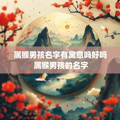 属猴男孩名字有寓意吗好吗 属猴男孩的名字 属猴男孩名字有寓意吗好吗 属猴男孩的名字