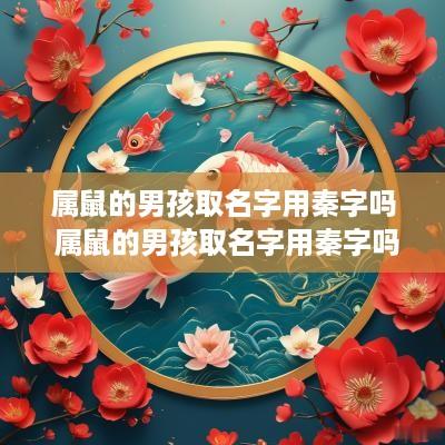 属鼠的男孩取名字用秦字吗 属鼠的男孩取名字用秦字吗好吗