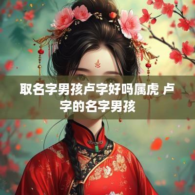 取名字男孩卢字好吗属虎 卢字的名字男孩