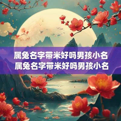 属兔名字带米好吗男孩小名 属兔名字带米好吗男孩小名