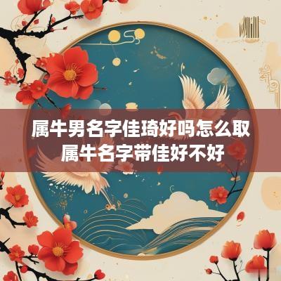 属牛男名字佳琦好吗怎么取 属牛名字带佳好不好