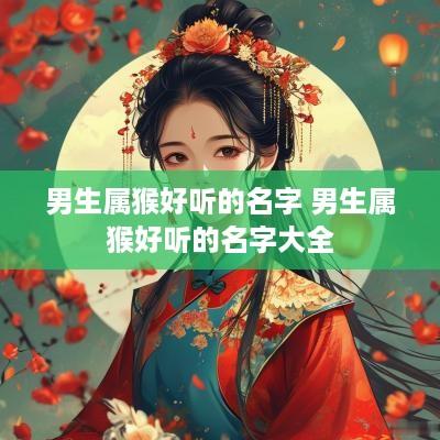 男生属猴好听的名字 男生属猴好听的名字大全 男生属猴好听的名字 男生属猴好听的名字大全