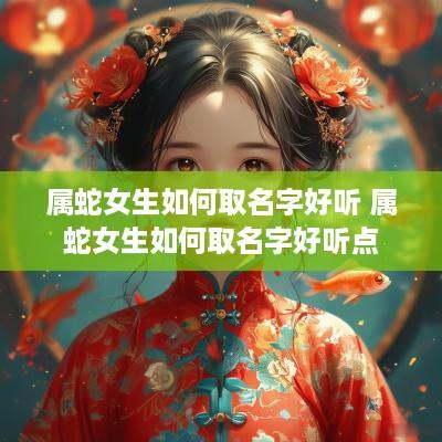 属蛇女生如何取名字好听 属蛇女生如何取名字好听点
