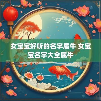 女宝宝好听的名字属牛 女宝宝名字大全属牛