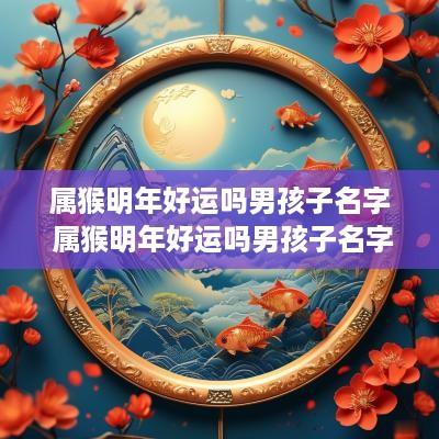 属猴明年好运吗男孩子名字 属猴明年好运吗男孩子名字叫什么