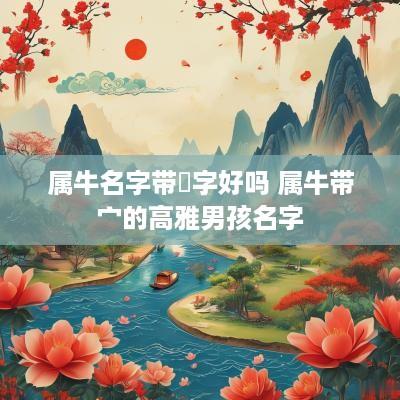 属牛名字带烜字好吗 属牛带宀的高雅男孩名字