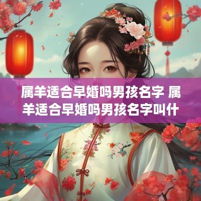 属羊适合早婚吗男孩名字 属羊适合早婚吗男孩名字叫什么