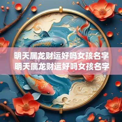明天属龙财运好吗女孩名字 明天属龙财运好吗女孩名字叫什么