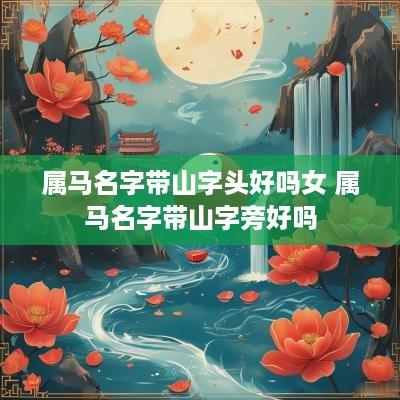属马名字带山字头好吗女 属马名字带山字旁好吗