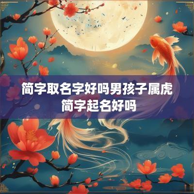 简字取名字好吗男孩子属虎 简字起名好吗