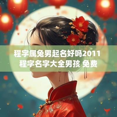 程字属兔男起名好吗2011 程字名字大全男孩 免费