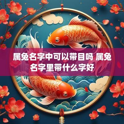 属兔名字中可以带目吗 属兔名字里带什么字好