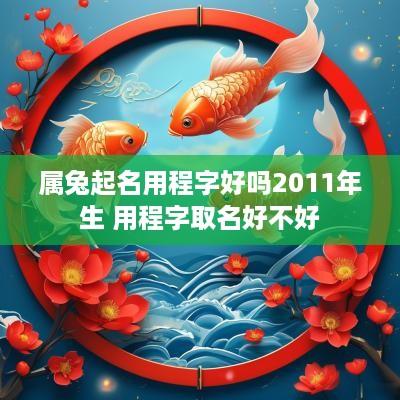 属兔起名用程字好吗2011年生 用程字取名好不好