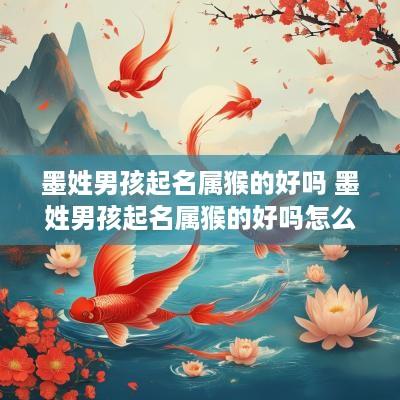 墨姓男孩起名属猴的好吗 墨姓男孩起名属猴的好吗怎么取
