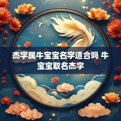 杰字属牛宝宝名字适合吗 牛宝宝取名杰字