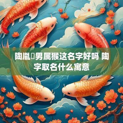 陶胤瑄男属猴这名字好吗 陶字取名什么寓意