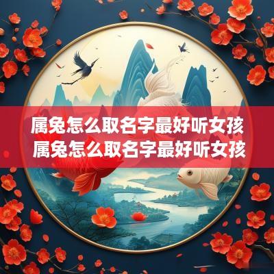 属兔怎么取名字最好听女孩 属兔怎么取名字最好听女孩子