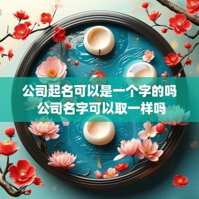 公司起名可以是一个字的吗 公司名字可以取一样吗